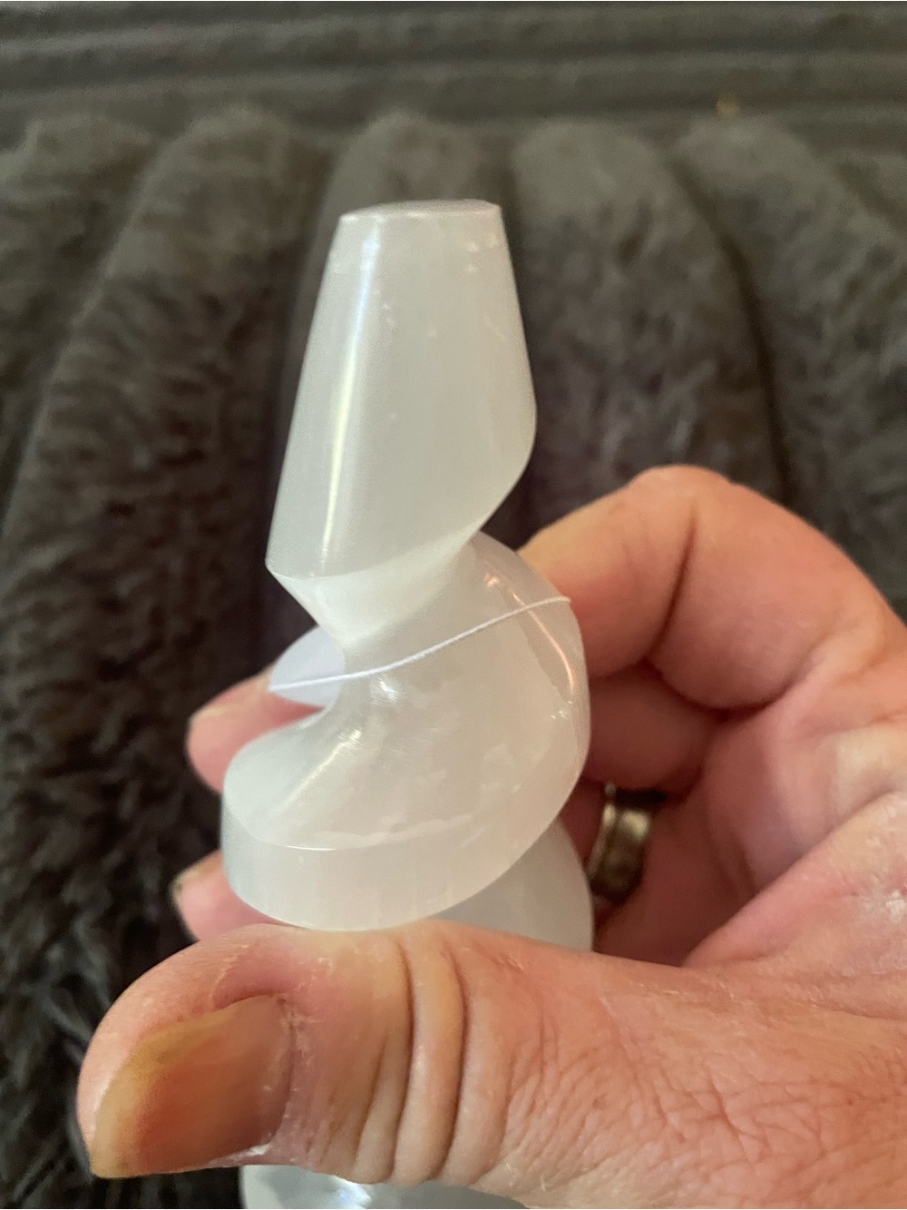 Selenite Crystal Tower " Smooth Polished Spiral Tower 6.5" Reiki Energy Healing - Picture 4 of 4